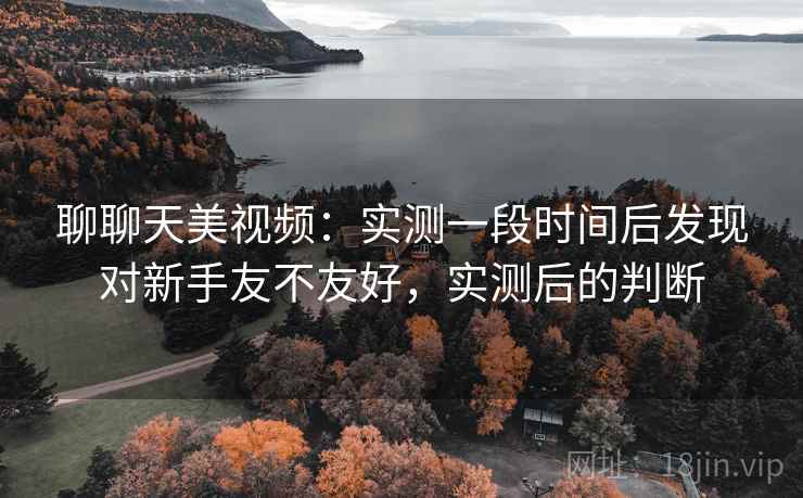 聊聊天美视频:实测一段时间后发现对新手友不友好,实测后的判断