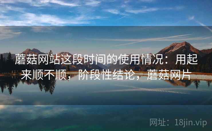 蘑菇网站这段时间的使用情况:用起来顺不顺,阶段性结论,蘑菇网片