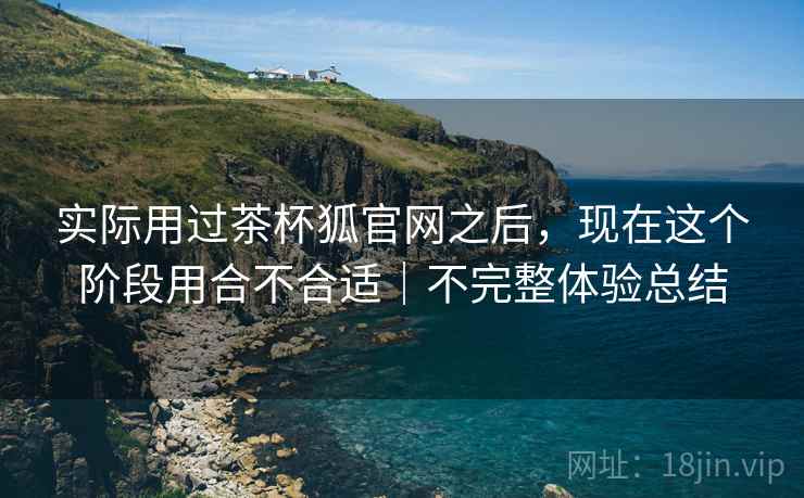 实际用过茶杯狐官网之后，现在这个阶段用合不合适｜不完整体验总结