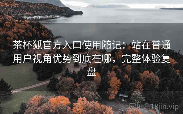 茶杯狐官方入口使用随记：站在普通用户视角优势到底在哪，完整体验复盘