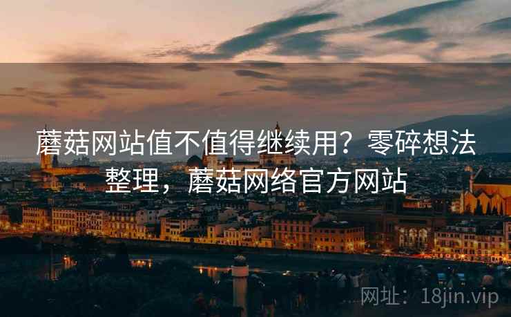 蘑菇网站值不值得继续用？零碎想法整理，蘑菇网络官方网站