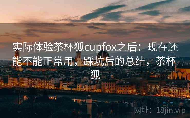 实际体验茶杯狐cupfox之后:现在还能不能正常用,踩坑后的总结,茶杯 狐