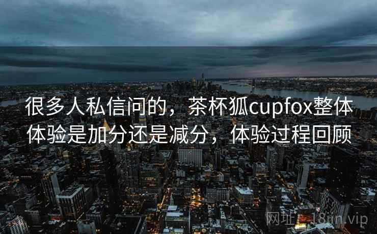 很多人私信问的,茶杯狐cupfox整体体验是加分还是减分,体验过程回顾
